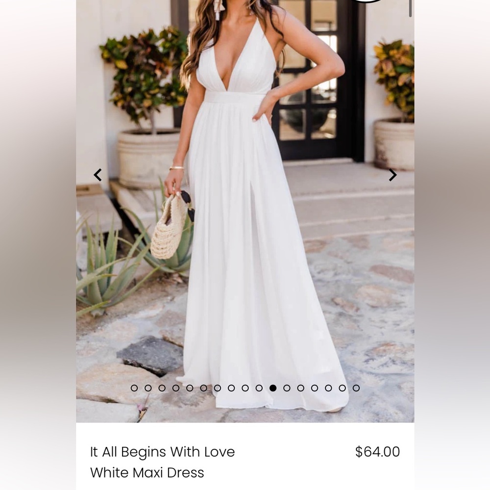 Pink Lilly White Maxi Dress